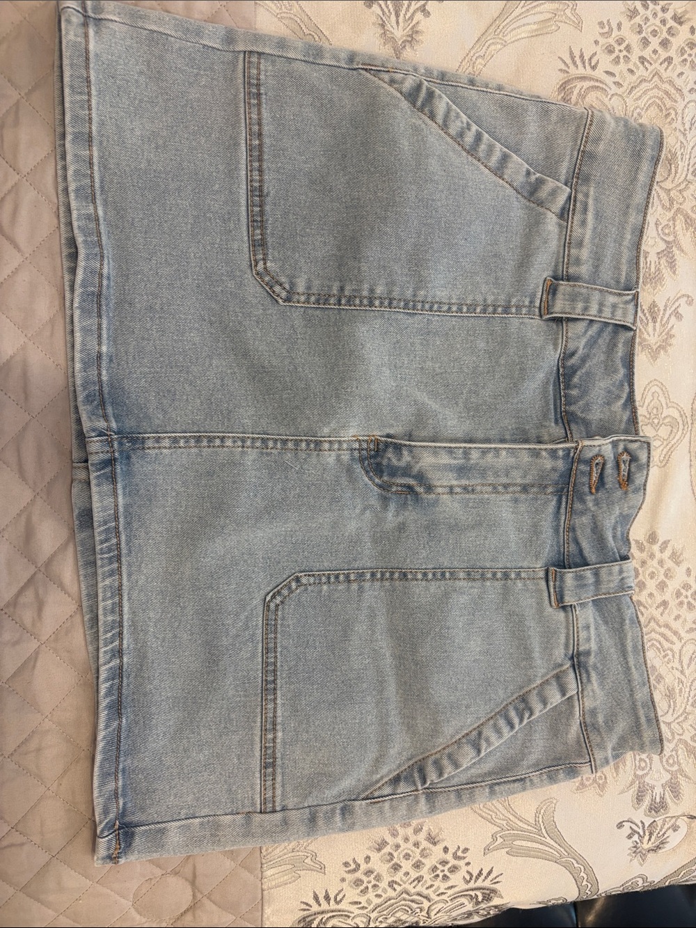 Light Blue Denim Mini Skirt - Women Jeans